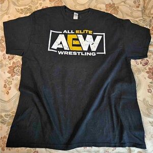 Black AEW Wrestling T-Shirt, Men’s Size XL